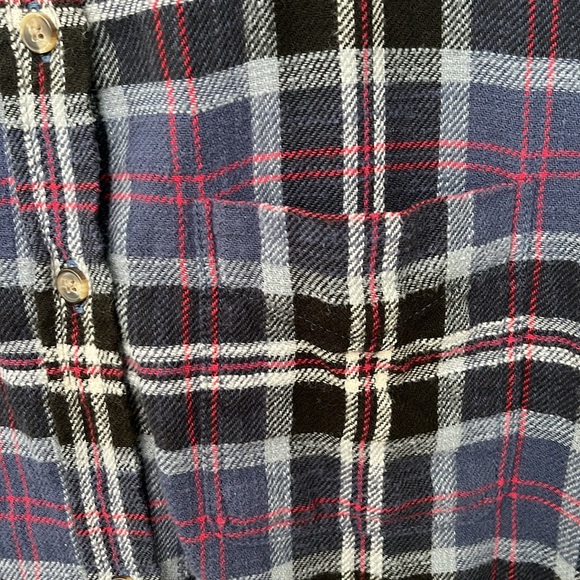 Women’s American Eagle Boyfriend Fit Plaid Flannel Button Shirt Size S - Picture 4 of 7
